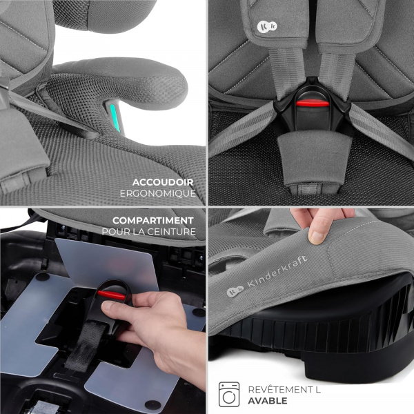 Siège auto fix2go i-size gris Kinderkraft