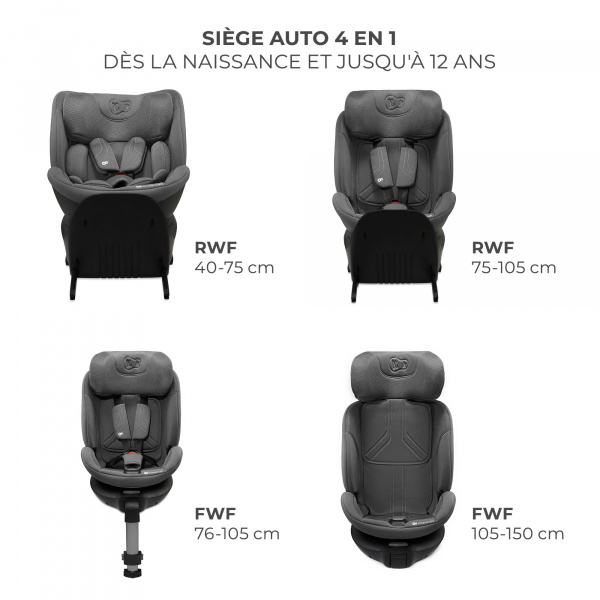 Siège auto xrider² i-size grey Kinderkraft