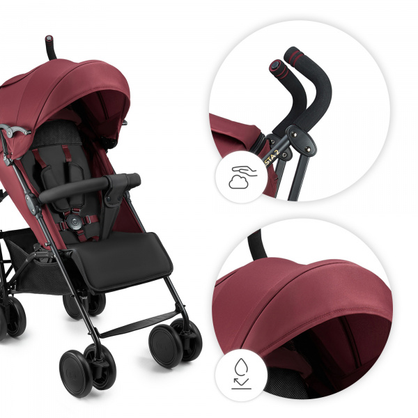 Poussette canne siesta 2 dark ruby Kinderkraft