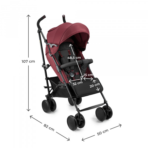 Poussette canne siesta 2 dark ruby Kinderkraft