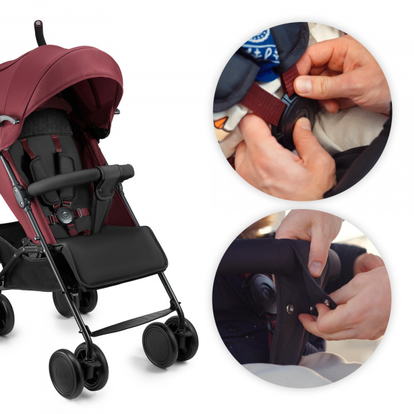 Poussette canne siesta 2 dark ruby Kinderkraft