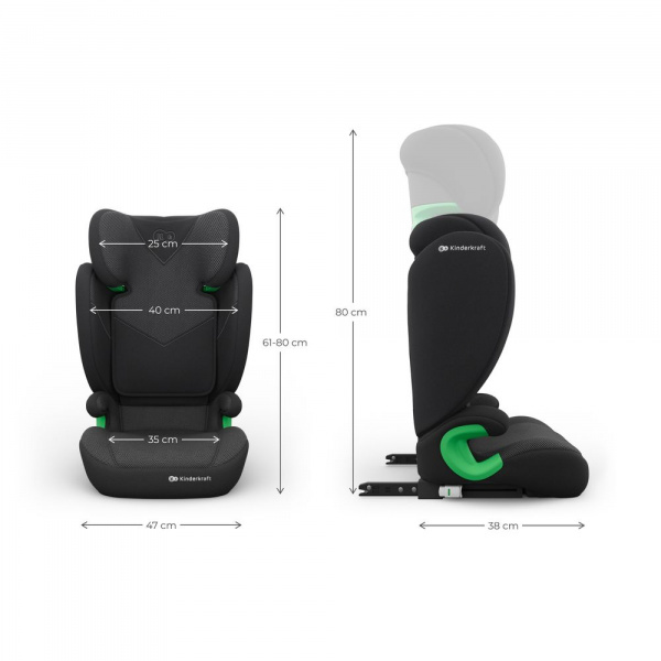 Siège auto junior fix 2 plus i-size - black Kinderkraft