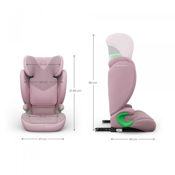 Siège auto junior fix 2 plus i-size - pink Kinderkraft