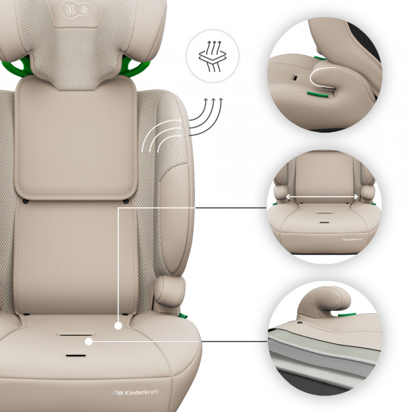 Siège auto comfort up 2 plus i-size beige Kinderkraft