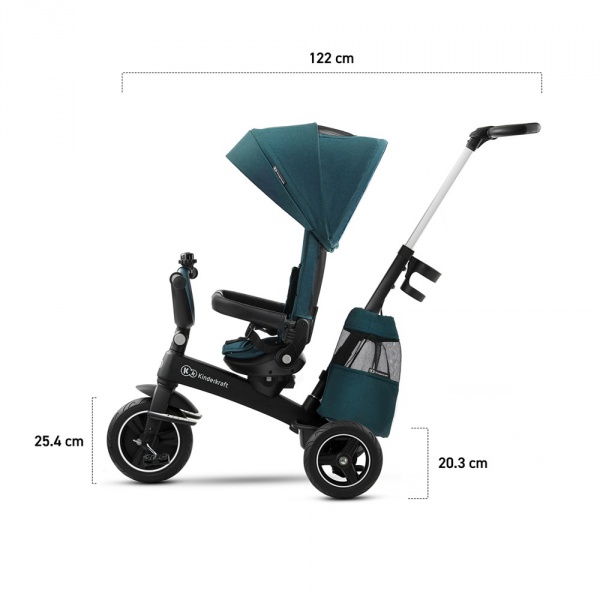 Poussette tricycle easywist midnight green Kinderkraft