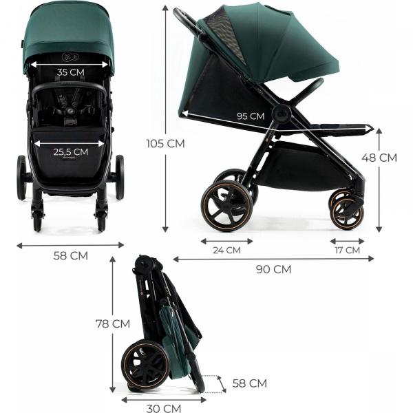 Poussette mitzy green Kinderkraft