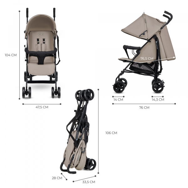 Poussette canne tik beige Kinderkraft