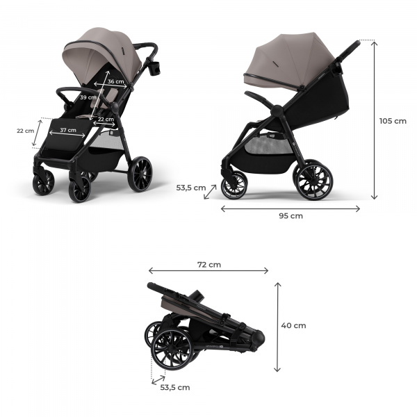 Poussette grande 2 sand beige Kinderkraft