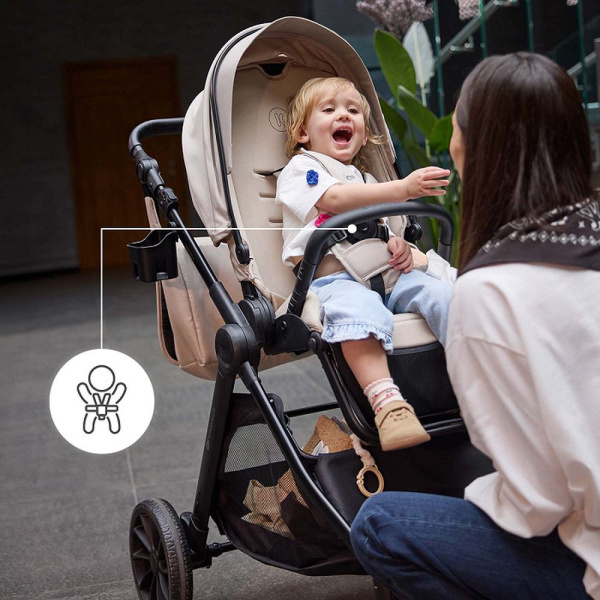 Poussette trio 3 en 1 vesto 2 beige Kinderkraft