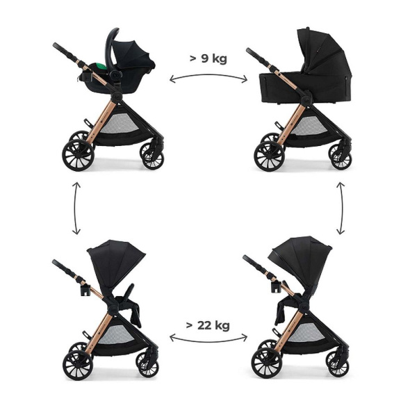 Poussette trio 3 en 1 vesto 2 beige Kinderkraft