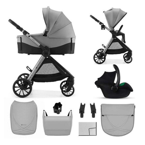 Poussette trio 3 en 1 vesto 2 gris Kinderkraft
