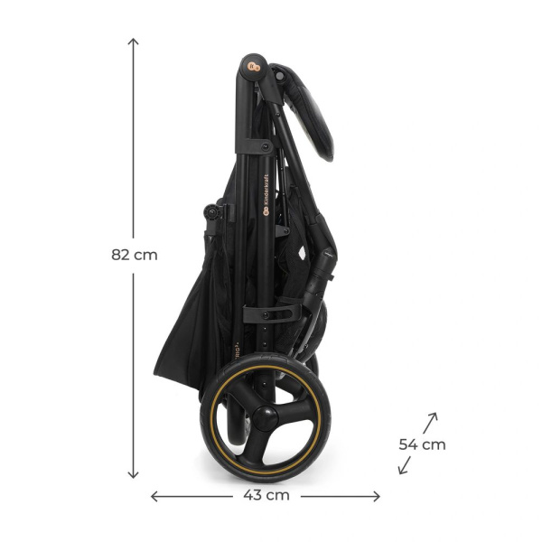 Poussette trig 3 avec tablette black Kinderkraft