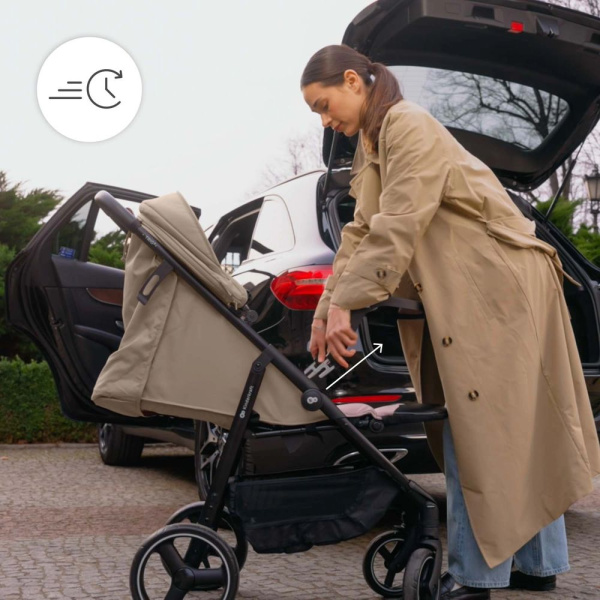 Poussette trig 3 avec tablette velvet mocca Kinderkraft