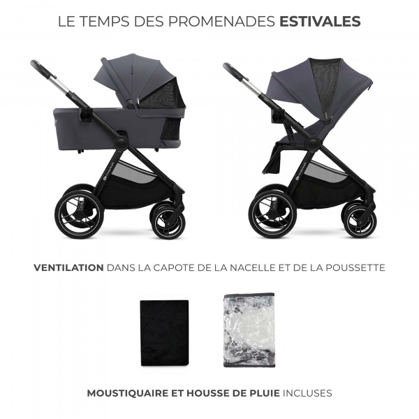 Poussette duo nea² deep grey Kinderkraft