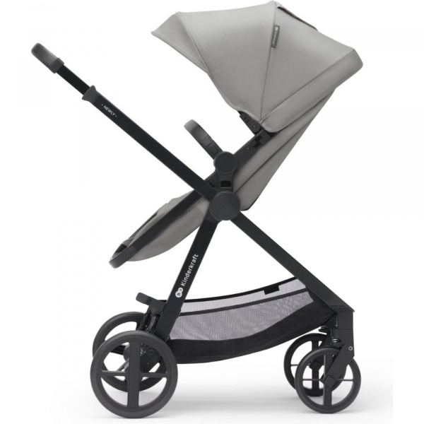 Poussette 4 en 1 newly gris + siège auto mink pro + base Kinderkraft