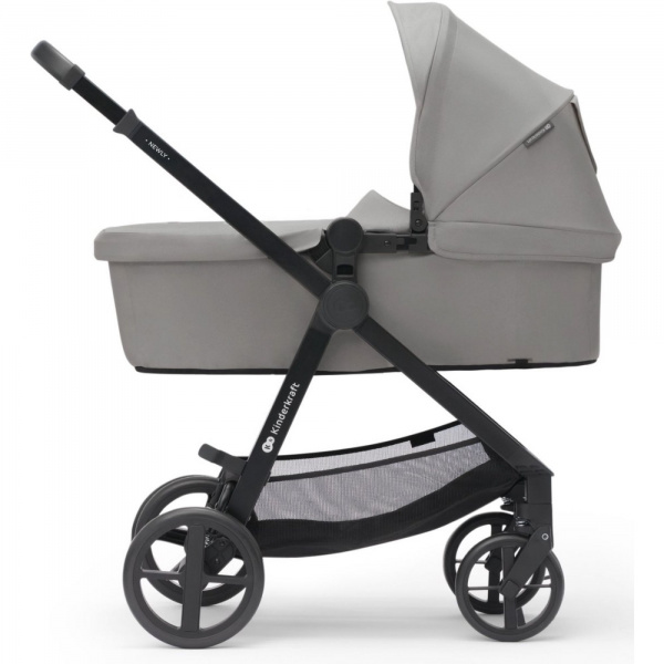 Poussette 4 en 1 newly gris + siège auto mink pro + base Kinderkraft