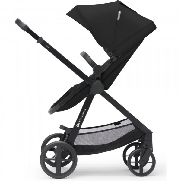 Poussette 4 en 1 newly noir + siège auto mink pro + base Kinderkraft