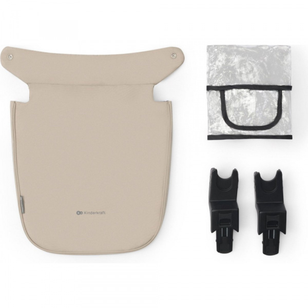 Poussette trio newly beige + siège auto mink pro Kinderkraft