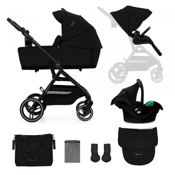 Poussette trio yoxi 3 en1 pure black Kinderkraft