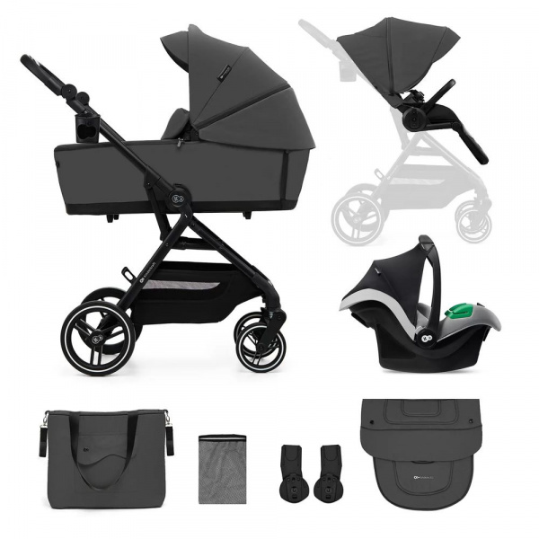 Poussette trio yoxi 3 en1 moonlight grey Kinderkraft