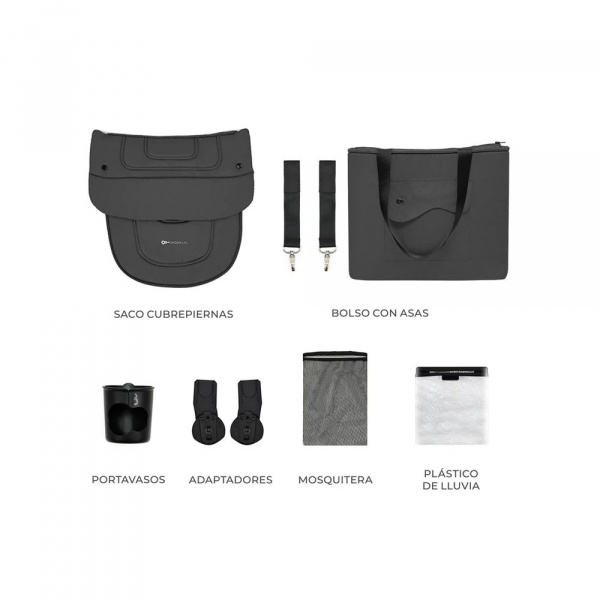 Poussette trio yoxi 3 en1 moonlight grey Kinderkraft