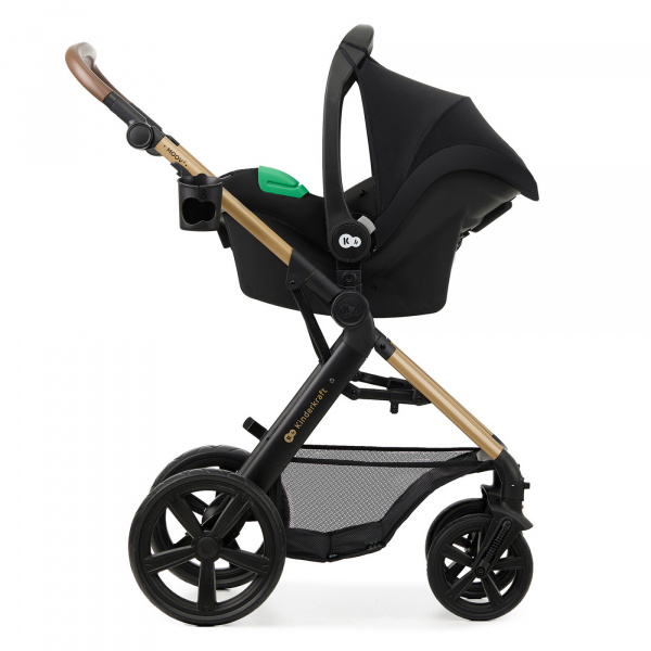 Poussette trio moov 2 eva wheels avec base pure black Kinderkraft