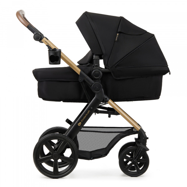 Poussette trio moov 2 eva wheels avec base pure black Kinderkraft