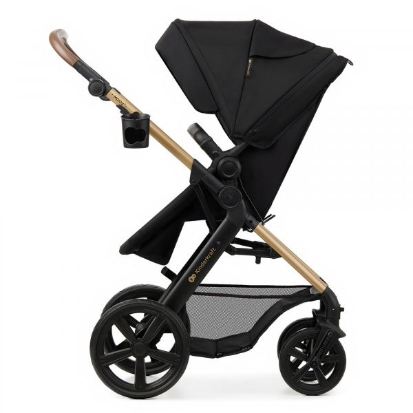 Poussette trio moov 2 eva wheels avec base pure black Kinderkraft