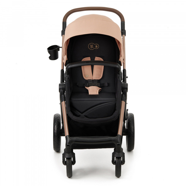 Poussette trio moov 2 eva wheels avec base sand beige Kinderkraft