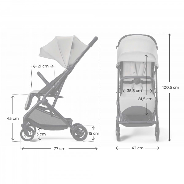 Poussette indy 3 urban grey Kinderkraft