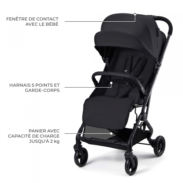 Poussette indy 3 coal black Kinderkraft