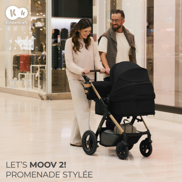 Poussette trio moov² xl air wheels moonlight grey Kinderkraft