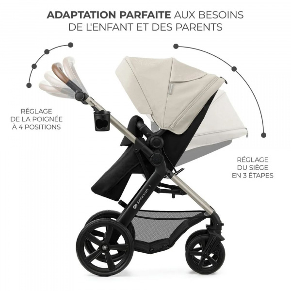 Pack poussette moov² 3 en 1 pure black eva wheels Kinderkraft