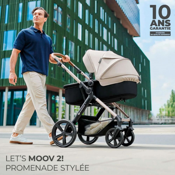 Pack poussette moov² air 3 en 1 light grey Kinderkraft