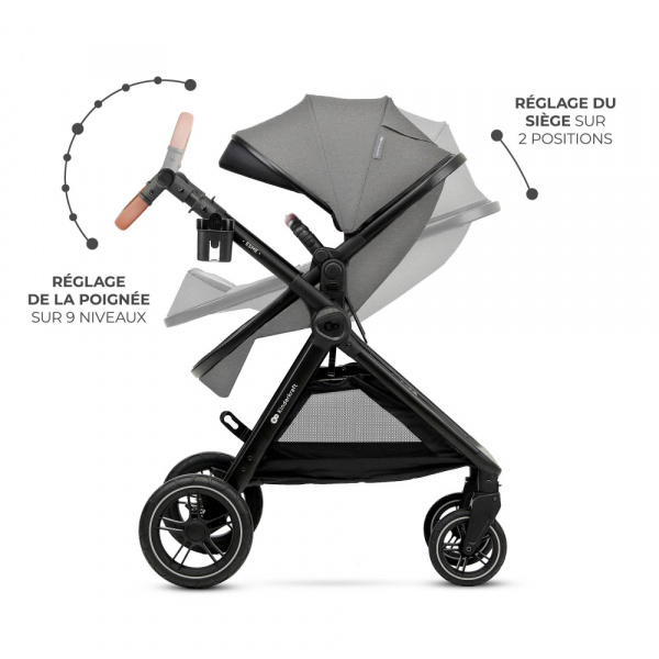 Poussette trio esme pro 3 en 1 gris Kinderkraft