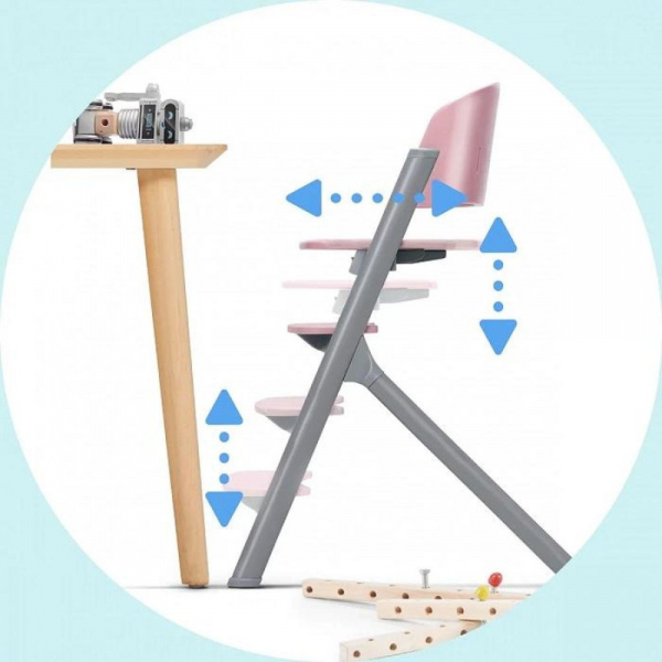 Chaise haute évolutive livy aster pink Kinderkraft