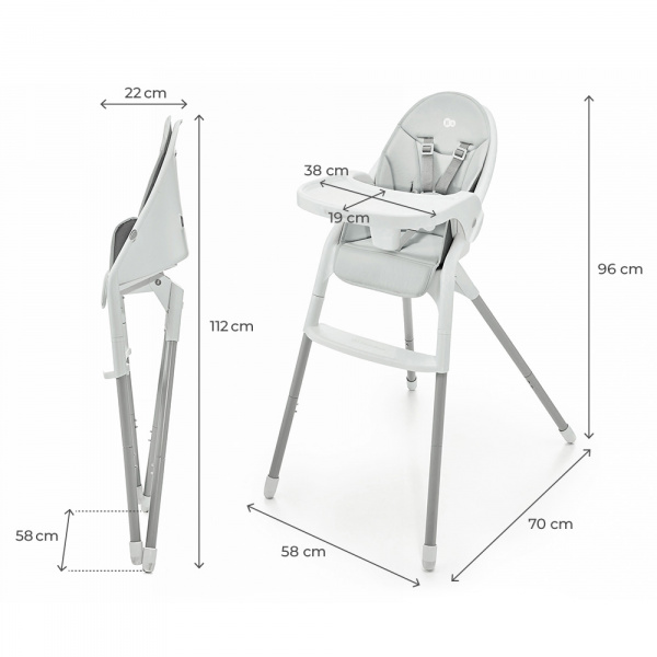 Chaise haute dinnly Kinderkraft