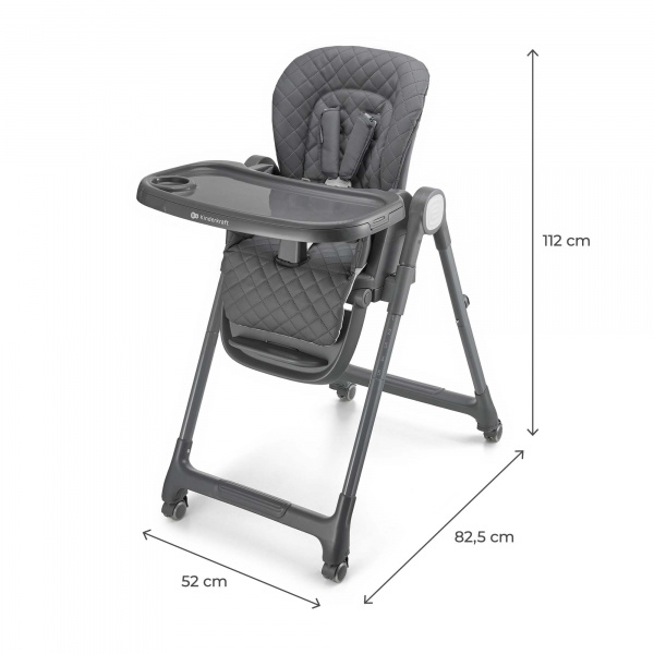 Chaise haute 3-en-1 tulo grey Kinderkraft