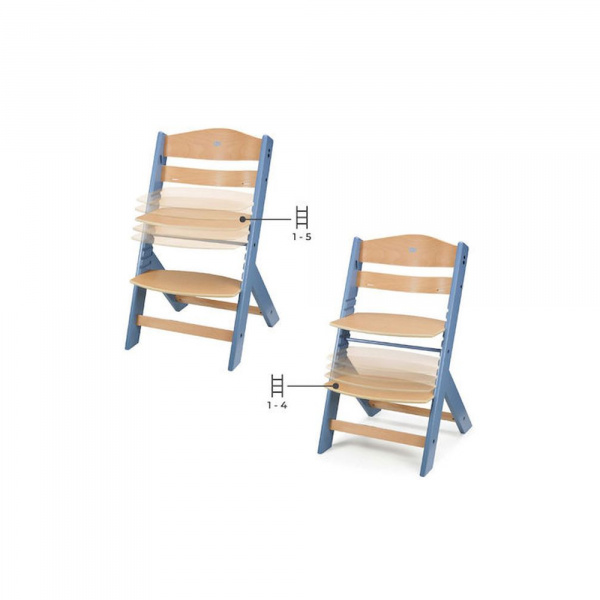 Chaise haute évolutive enock avec coussins nordic breeze Kinderkraft