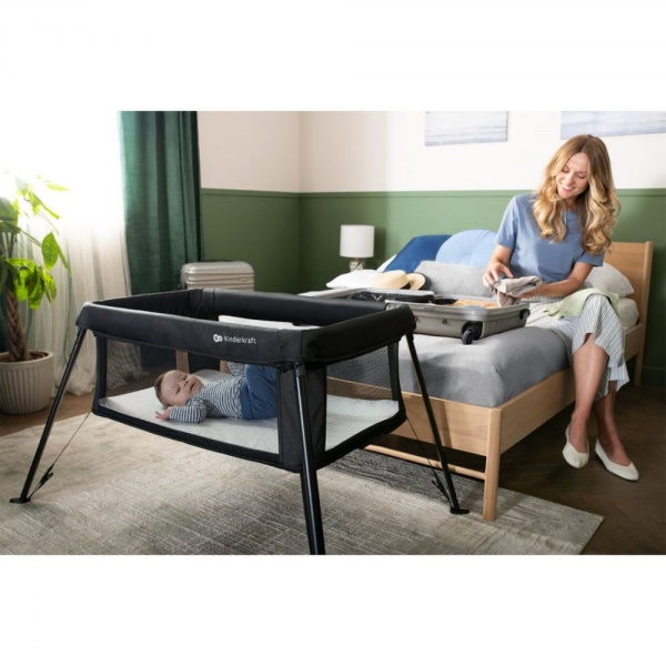 Lit de voyage cami 3 en 1 - grey Kinderkraft