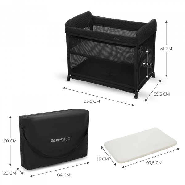 Lit parapluie moon dream black Kinderkraft