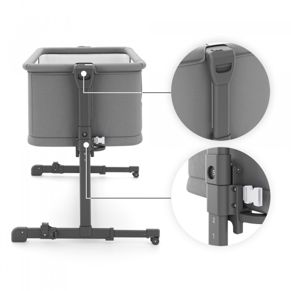 Lit cododo bébé nestee grow 2 dark grey Kinderkraft