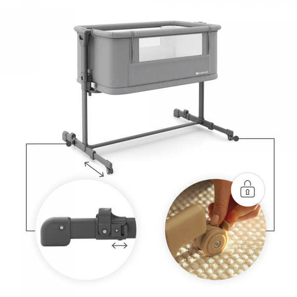 Lit cododo bébé nestee grow 2 dark grey Kinderkraft