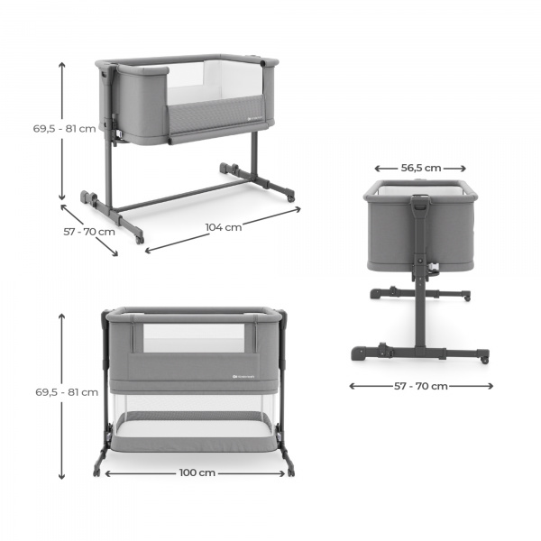 Lit cododo bébé nestee grow 2 dark grey Kinderkraft