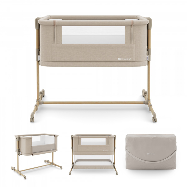 Lit cododo bébé nestee grow 2 beige wood Kinderkraft