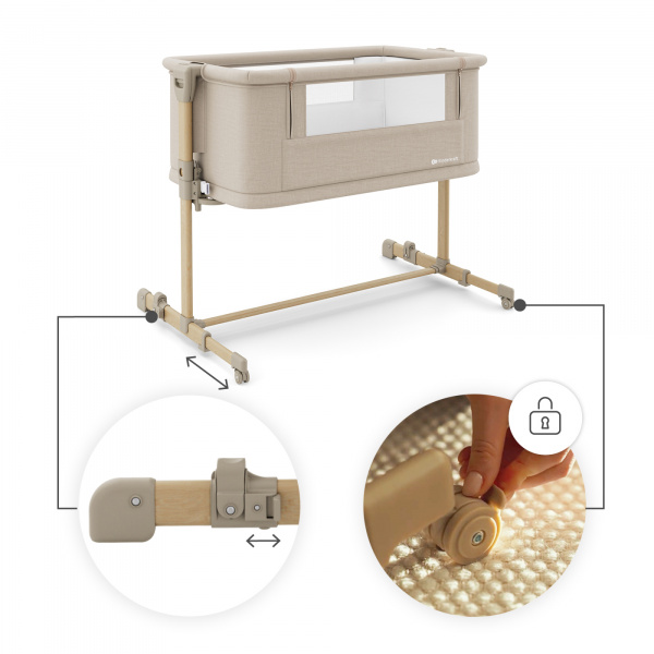 Lit cododo bébé nestee grow 2 beige wood Kinderkraft