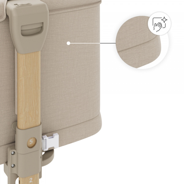 Lit cododo bébé nestee grow 2 beige wood Kinderkraft
