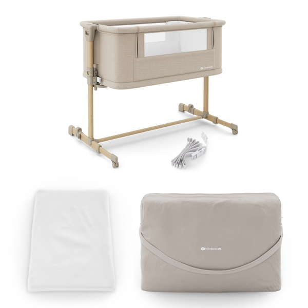 Lit cododo bébé nestee grow 2 beige wood Kinderkraft