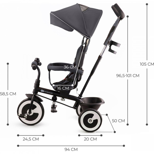 Tricycle aston malachite grey Kinderkraft