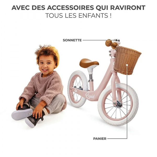 Draisienne rapid 2- rose Kinderkraft